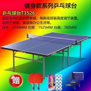 红双喜（DHS） 乒乓球桌室内家用标准移动折叠乒乓球台