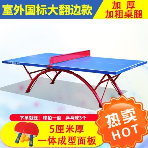 标准室外SMC乒乓球台户外防水防晒学校比赛训练家用乒乓球桌案子