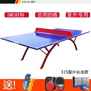 健伦（JEEANLEAN）乒乓球桌 室内家用可折叠标准移动乒乓球台户外