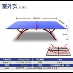 标准室外乒乓球台户外防水防酸雨防晒乒乓球桌案子抗老化