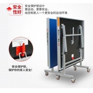 国际乒联认证！双鱼乒乓球台家用室内标准折叠移动式大赛乒乓球桌
