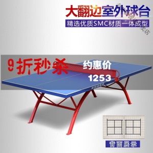 室外乒乓球桌防酸雨防晒户外标准家用可折叠乒乓球台案子