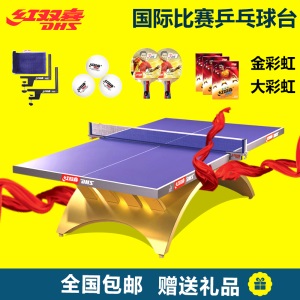 红双喜DHS 乒乓球桌 室内可折叠移动 标准赛事乒乓球台 TCH金彩虹