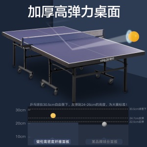 乒乓球桌家用折叠式标准式兵乓球台室外防水防晒折叠319款 KL319进阶室外款(可折叠送铁网)