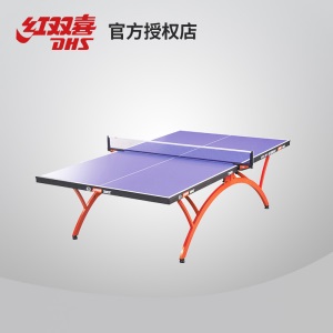 DHS正品红双喜乒乓球桌家用可折叠室内专业比赛兵乓球台彩虹乒乓球案 T2828小彩虹