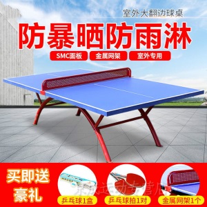 乒乓球桌SMC标准室外台学校小区户外防水防晒彩虹案子