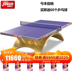 红双喜高级乒乓球桌大彩虹系列金彩虹乒乓球台兵乓球台球桌 大彩虹