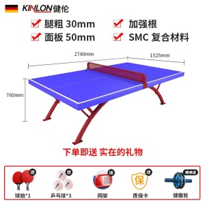 健伦（JEEANLEAN）乒乓球桌 室外标准户外家用可折叠移动室内SMC乒乓球台