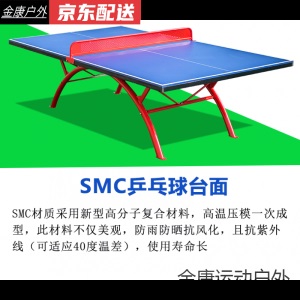 简易乒乓球桌 乒乓球台室外防水防晒户外乒乓球桌标准家用室内可折叠儿童球案子SN9407