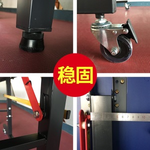 乒乓球桌室内家用可折叠可移动式标准案子比赛专用乒乓球台 16mm桌面30mm脚架有轮【