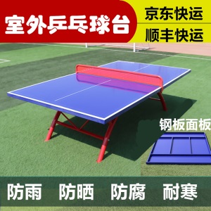 羚克(LINGKE)乒乓球桌户外室外标准SMC球台家用可折叠 钢板乒乓球台案子