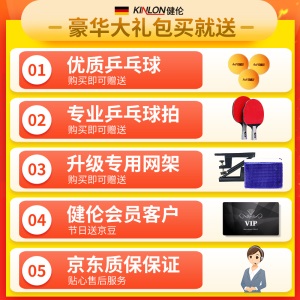 健伦（JEEANLEAN）乒乓球桌 室内家用可折叠标准移动乒乓球台户外