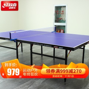 红双喜乒乓球桌室内家用标准移动成人可折叠抖音乒乓球台TK2010/T2023/彩虹兵乓球桌