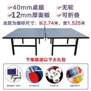 乒乓球桌 乒乓球桌家用乒乓球台可折叠式标准室内可移动案子