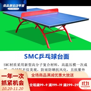 简易乒乓球桌 乒乓球台室外防水防晒户外乒乓球桌标准家用室内可折叠儿童球案子MYFS