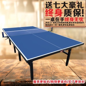 奥美斯家用折叠式标准室内乒乓球桌带轮可移动式比赛专用乒乓球台