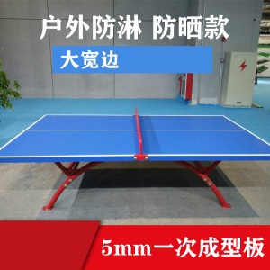 户外室外乒乓球桌 公园乒乓球台大宽边一次成型板5mm防淋防晒款乒乓球台家用室内室外露天乒乓球桌
