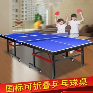 新款乒乓球台桌室内家用可折叠式移动乒乓球台训练标准兵乓球案子室外简易比赛用