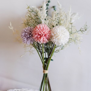 乒乓菊仿真花束绣球花室内客厅装饰花蒲公英假花绢花插花餐桌摆花