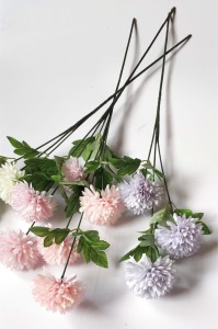 单枝仿真花乒乓菊绣球花蒲公英假花绢花室内客厅餐桌摆设花艺装饰