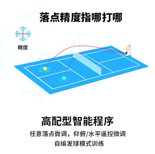 匹克球自动发球机专业训练器材发射儿童成人陪练习斯波阿斯C2401A(图10)
