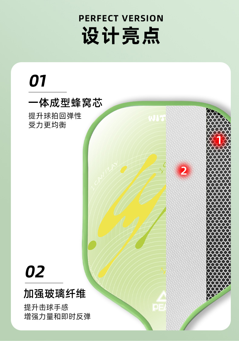 匹克球拍板入门级官方匹克球全套pickleball球拍训练匹克球板拍球(图9)