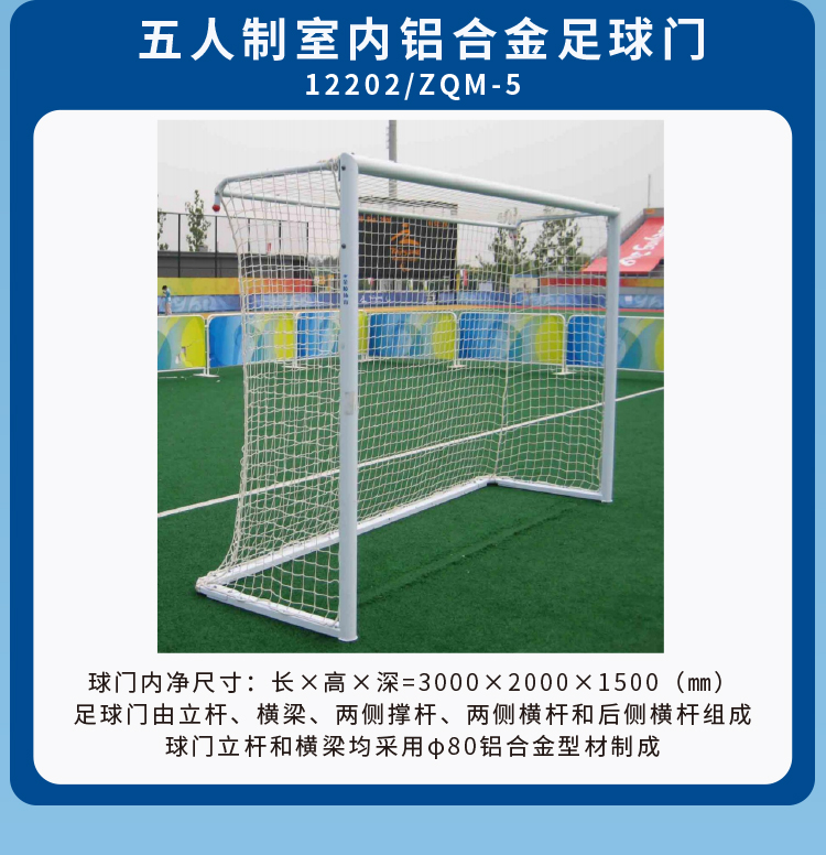 金陵体育 铝合金足球门 可移动 直插式 成人 中学生便携比赛 单个(图14)