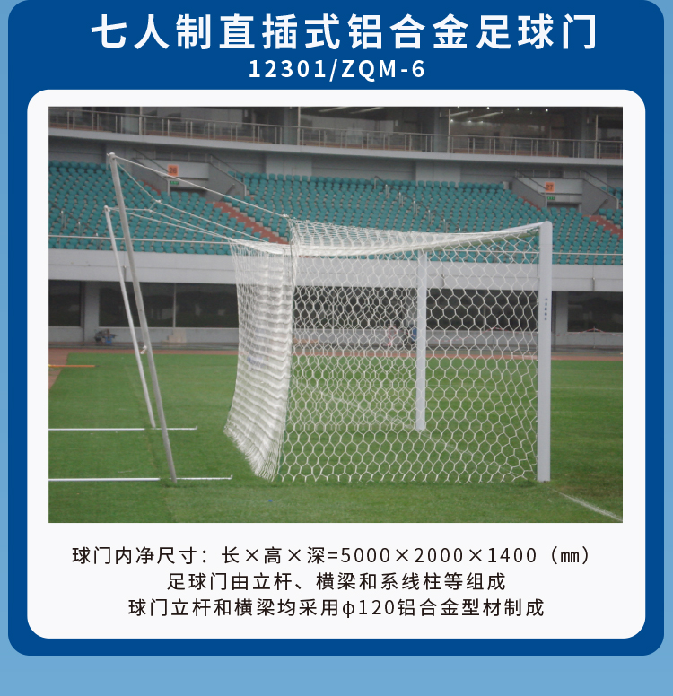 金陵体育 铝合金足球门 可移动 直插式 成人 中学生便携比赛 单个(图12)