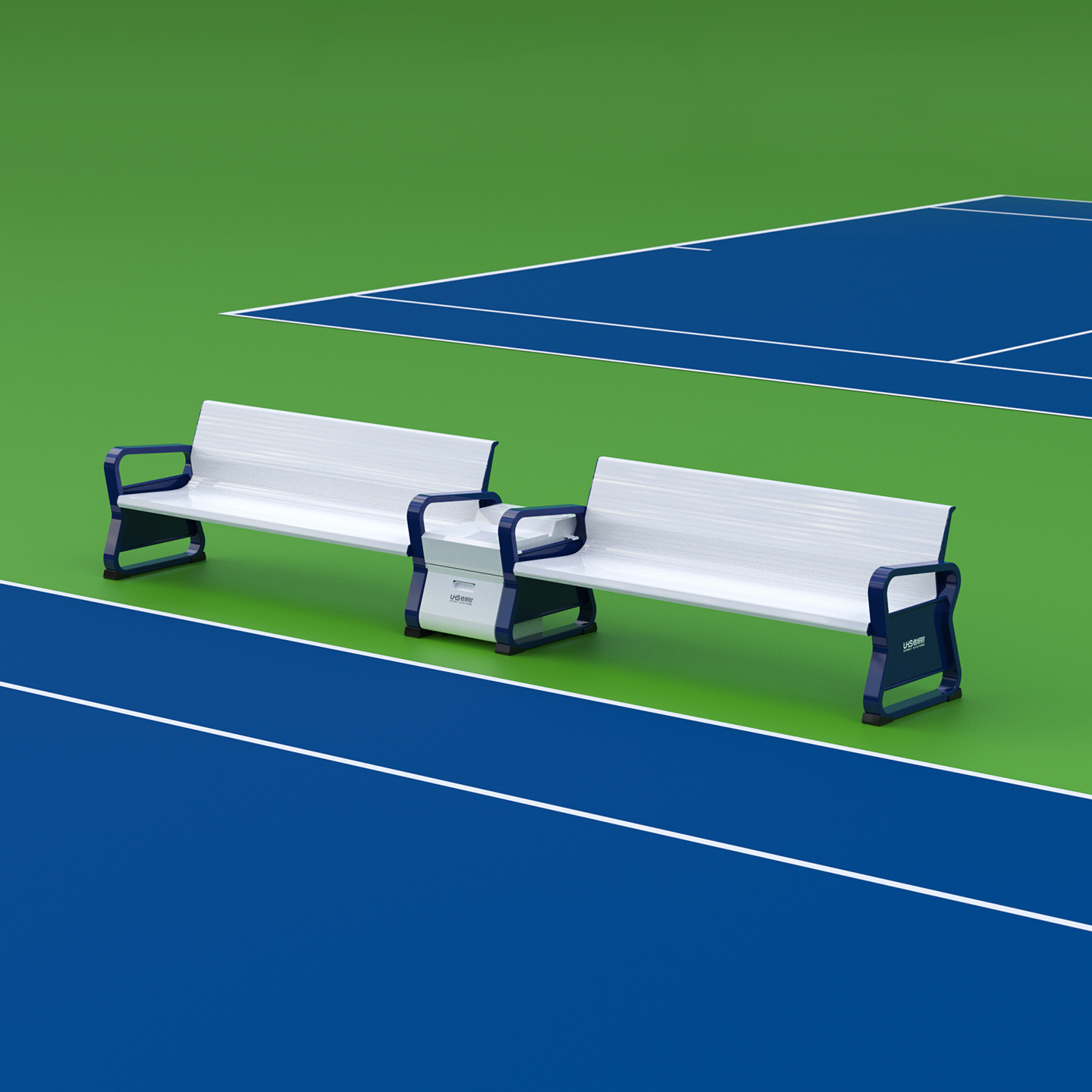 恰好时球场铝合金休息椅WTA/ATP/ITF指定球员休息椅国际网球专用(图1)