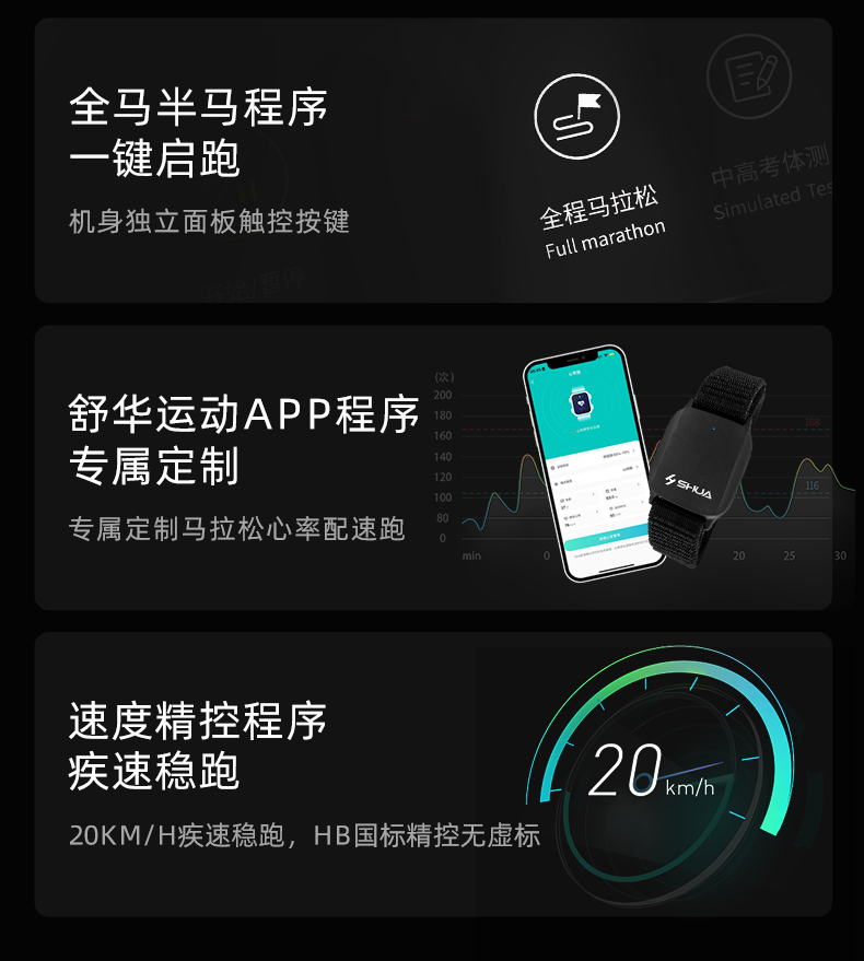 舒华马拉松跑步机家用款可折叠静音爬坡阿波罗减震室内健身器材E9(图10)