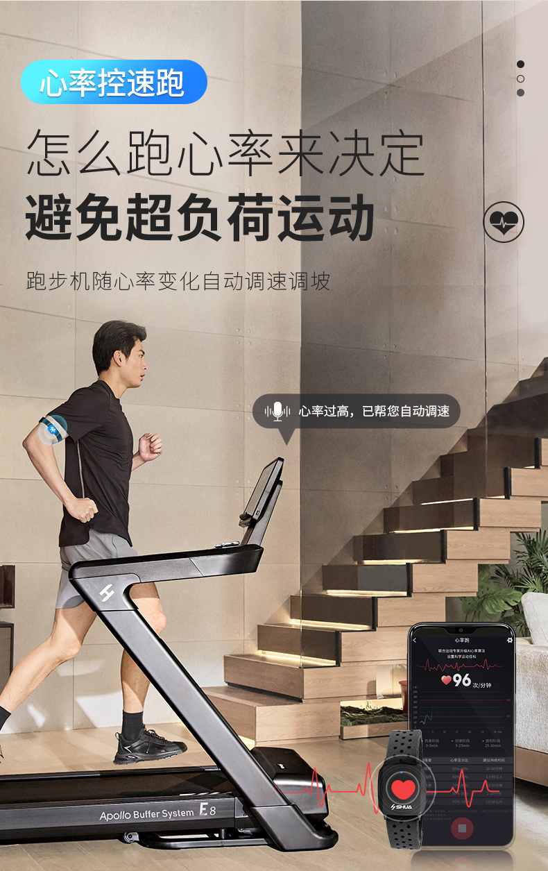 舒华跑步机家用款静音E7室内折叠健身器399p智能减肥运动官方旗舰(图11)