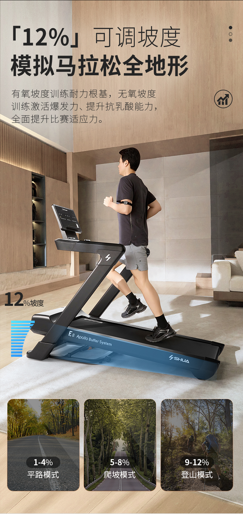 舒华跑步机家用款静音E7室内折叠健身器399p智能减肥运动官方旗舰(图24)