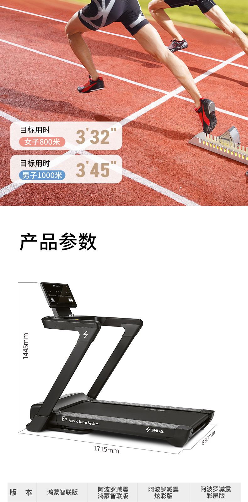 舒华跑步机家用款静音E7室内折叠健身器399p智能减肥运动官方旗舰(图54)