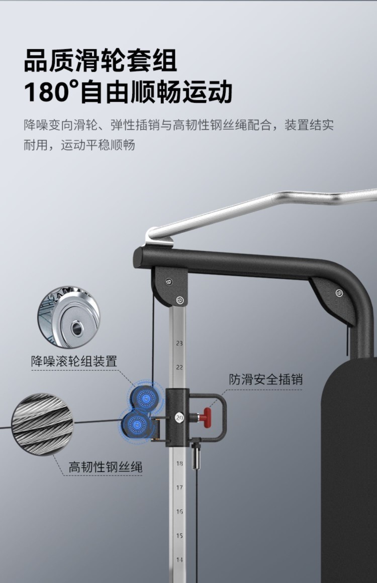 舒华G697小飞鸟龙门架G698综合训练多功能大型健身房运练器材家用(图13)