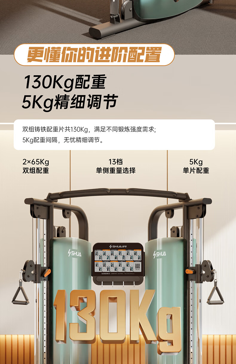 舒华G697小飞鸟龙门架G698综合训练多功能大型健身房运练器材家用(图25)