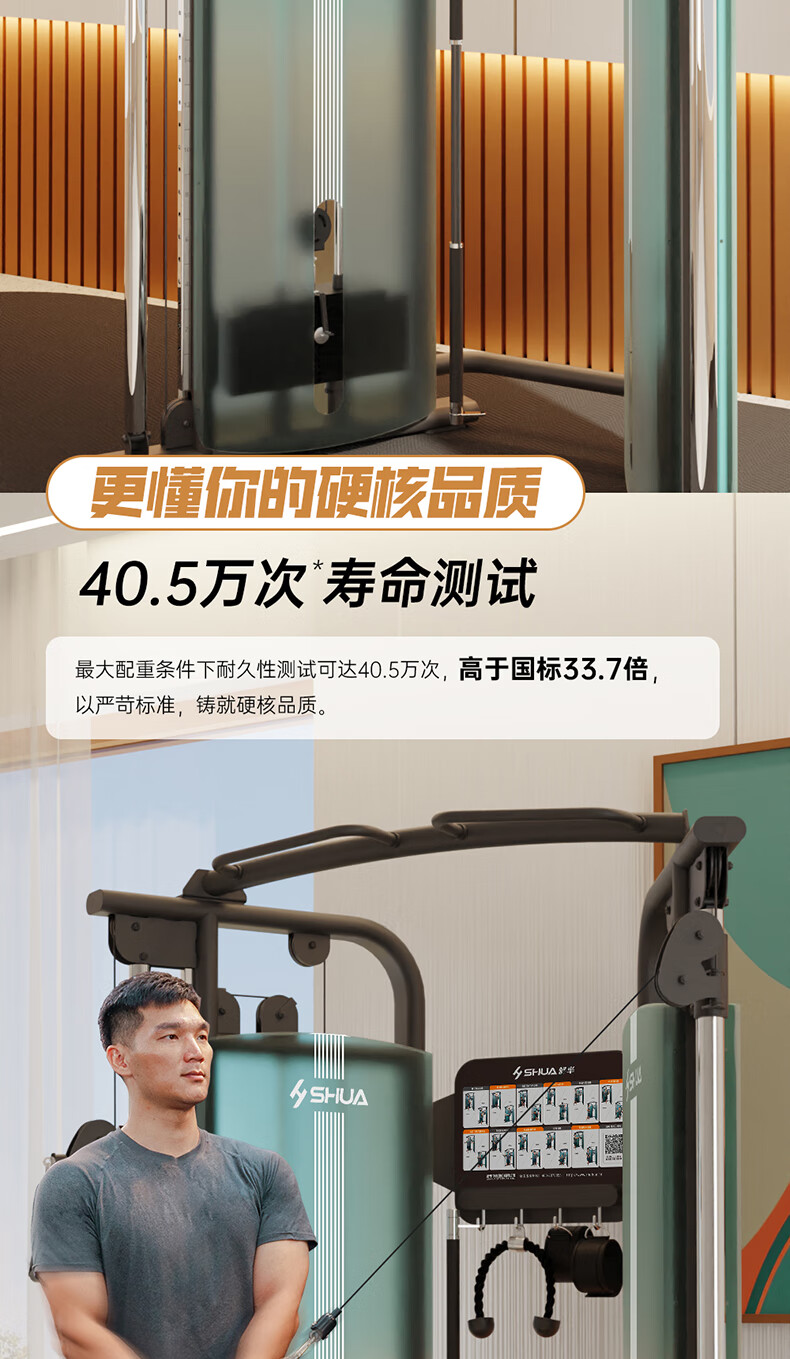 舒华G697小飞鸟龙门架G698综合训练多功能大型健身房运练器材家用(图28)