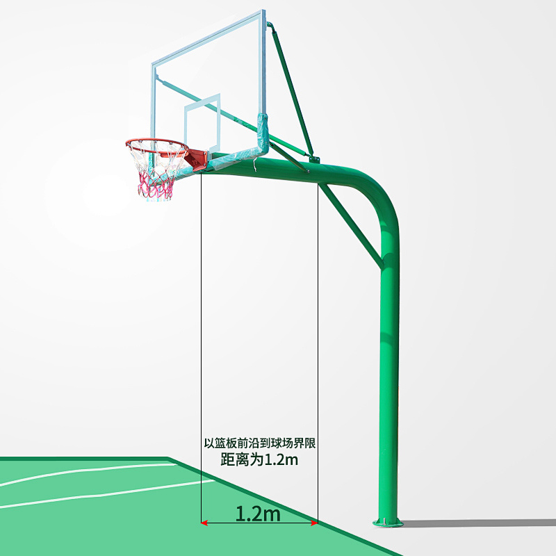 地埋挂墙式篮球架室内户外成人标准地埋式篮球架家用可扣篮可升降(图4)