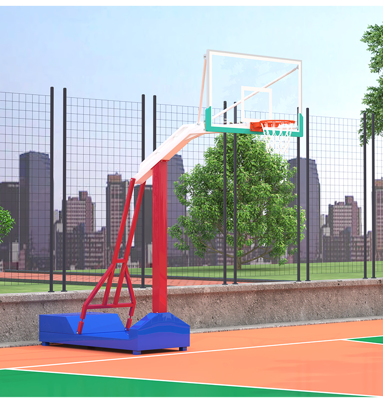 户外成人篮球架标准可移动家用室外训练比赛标准落地式学校篮球框(图19)