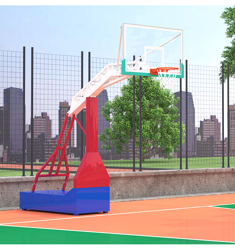 户外成人篮球架标准可移动家用室外训练比赛标准落地式学校篮球框(图20)